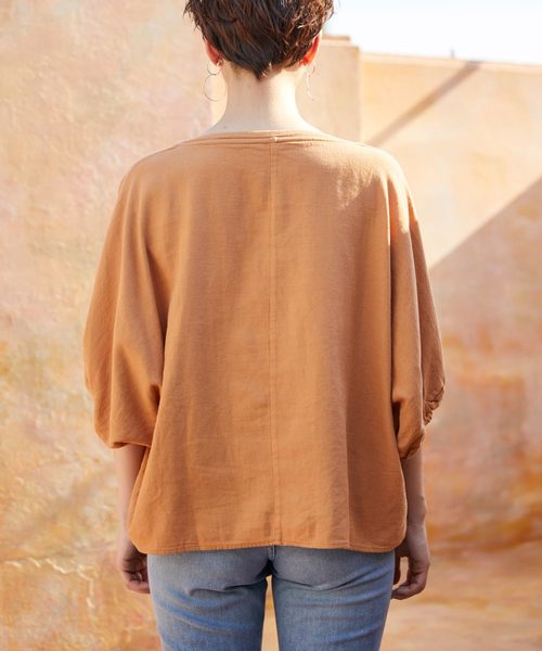 Chaco closet（チャコ クローゼット）の「フレンチリネン綿麻レーヨン ドルマンスリーブブラウス（シャツ/ブラウス・レディース・パープル/イエロー/グリーン/ベージュ系その他・M）」の7枚目の写真