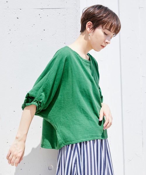 Chaco closet（チャコ クローゼット）の「フレンチリネン綿麻レーヨン ドルマンスリーブブラウス（シャツ/ブラウス・レディース・パープル/イエロー/グリーン/ベージュ系その他・M）」の8枚目の写真