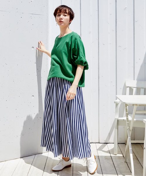 Chaco closet（チャコ クローゼット）の「フレンチリネン綿麻レーヨン ドルマンスリーブブラウス（シャツ/ブラウス・レディース・パープル/イエロー/グリーン/ベージュ系その他・M）」の9枚目の写真