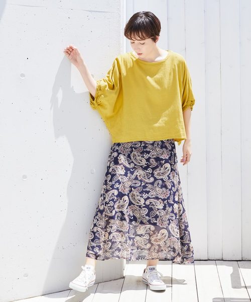 Chaco closet（チャコ クローゼット）の「フレンチリネン綿麻レーヨン ドルマンスリーブブラウス（シャツ/ブラウス・レディース・パープル/イエロー/グリーン/ベージュ系その他・M）」の11枚目の写真