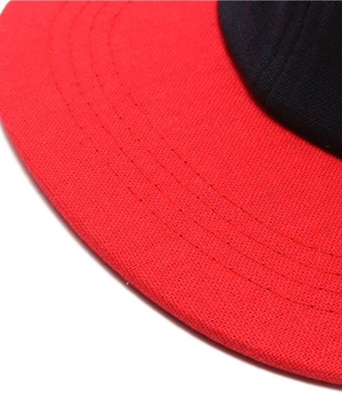 coen（コーエン）の「コットンリネンベースボールキャップ（キャップ・メンズ・レッド/ネイビー・フリー）」の7枚目の写真