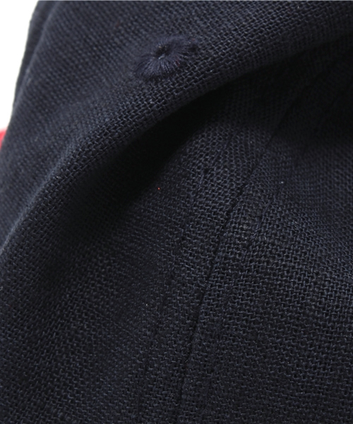 coen（コーエン）の「コットンリネンベースボールキャップ（キャップ・メンズ・レッド/ネイビー・フリー）」の3枚目の写真