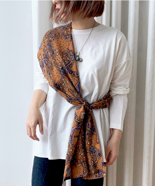 apres jour（アプレジュール）の「マルチスカーフ【ZOZOTOWN限定アイテム】（ストール/ショール・レディース・ベージュ/オレンジ系その他・ﾌﾘ-）」の2枚目の写真