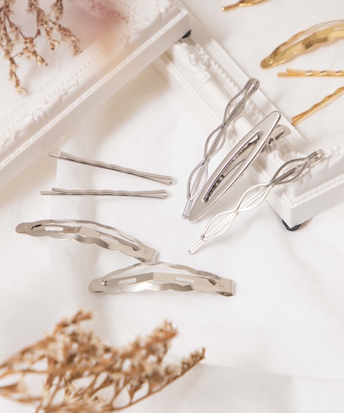 WEGO（ウィゴー）の「WEGO/【7点セット】メタルヘアピンセット（ヘアピン・レディース・シルバー/ゴールド・FREE）」の2枚目の写真