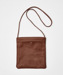 【20/80】トゥエンティーエイティー/SHRINK LEATHER FLAT POCKET SHOULDER BAG SMALL