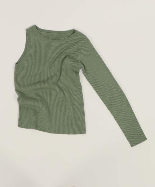 CLEIO（クレイオ）の「【CLEIO】レイヤードアンサンブルニット（ニット/セーター・レディース・ベージュ/ブラウン/オフホワイト/ライトグリーン・FREE）」の18枚目の写真