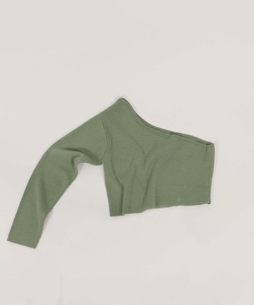 CLEIO（クレイオ）の「【CLEIO】レイヤードアンサンブルニット（ニット/セーター・レディース・ベージュ/ブラウン/オフホワイト/ライトグリーン・FREE）」の7枚目の写真