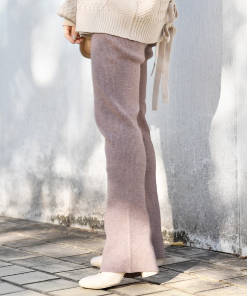 PairPair(ペアペア)の「リブニットパンツ(その他パンツ・レディース・ブラック/モカ・FREE)」の6枚目の写真