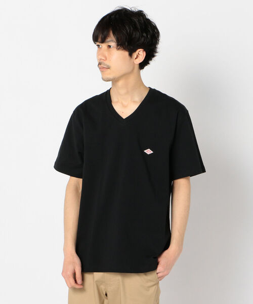 DANTON(ダントン)の「【DANTON/ダントン】VネックTシャツ #JD-9213(Tシャツ/カットソー・メンズ・ホワイト/チャコールグレー/ベージュ/グレー系その他/ブルー系その他/ブラック・44/40/38/42)」の2枚目の写真
