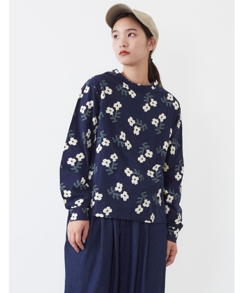 POU DOU DOU（プードゥドゥ）の「ソフト天竺オリジナルプリントプルオーバー（Tシャツ/カットソー・レディース・ネイビー/グレー/ホワイト系その他/キナリ・3）」の4枚目の写真