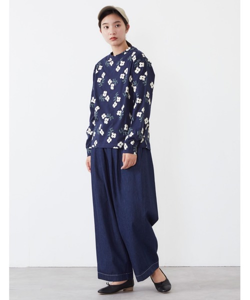 POU DOU DOU（プードゥドゥ）の「ソフト天竺オリジナルプリントプルオーバー（Tシャツ/カットソー・レディース・ネイビー/グレー/ホワイト系その他/キナリ・3）」の6枚目の写真