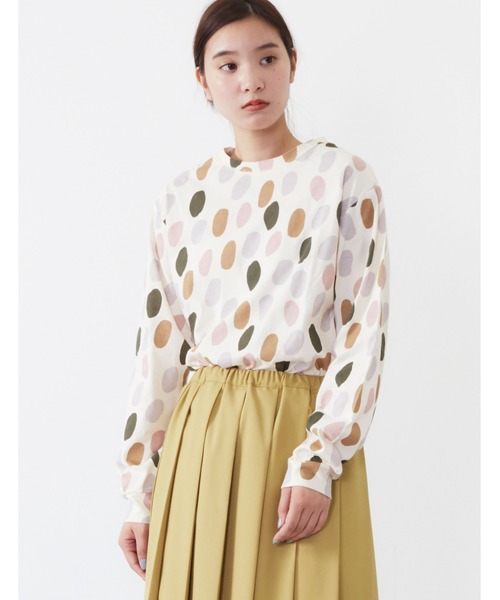 POU DOU DOU（プードゥドゥ）の「ソフト天竺オリジナルプリントプルオーバー（Tシャツ/カットソー・レディース・ネイビー/グレー/ホワイト系その他/キナリ・3）」の13枚目の写真