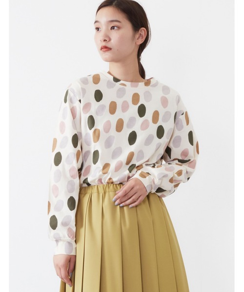 POU DOU DOU（プードゥドゥ）の「ソフト天竺オリジナルプリントプルオーバー（Tシャツ/カットソー・レディース・ネイビー/グレー/ホワイト系その他/キナリ・3）」の14枚目の写真