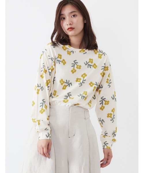 POU DOU DOU（プードゥドゥ）の「ソフト天竺オリジナルプリントプルオーバー（Tシャツ/カットソー・レディース・ネイビー/グレー/ホワイト系その他/キナリ・3）」の17枚目の写真