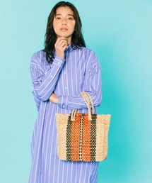 美品▲TICCA ティッカ//ストライプシャツワンピース▲ロングシャツワンピース 美品 ティッカ TICCA スクエアビッグロングシャツ ワンピース