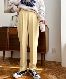【累計販売枚数14万枚突破!】センタープレススラックス カラーテーパードパンツ