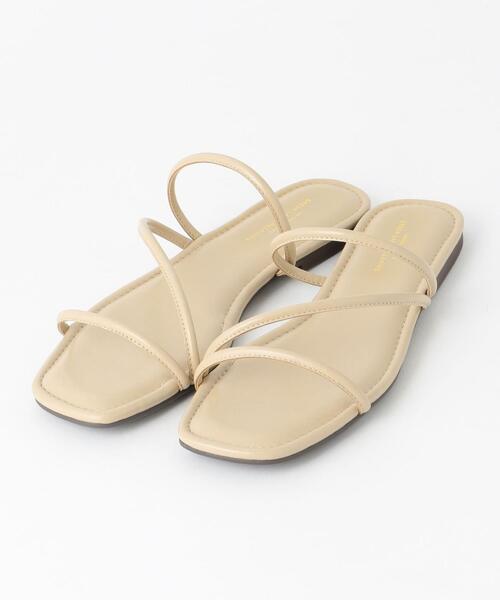 green label relaxing（グリーンレーベルリラクシング）の「◆CFC フラットサンダル(1.0cmヒール)（サンダル・レディース・ブラック/ベージュ/ゴールド/モカ/その他1・S/M/L）」の4枚目の写真