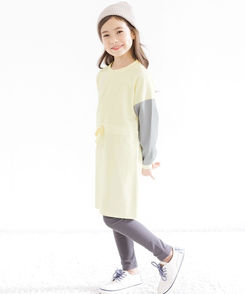 Bee des Bee（ビーデスビー）の「長袖ワンピース（ワンピース・キッズ・ライトグレー/ベージュ/グレー/ライトベージュ/モカ/ブラック×パープル/ブルー/カーキ/アイボリー・110cm/100cm/120cm/130cm/140cm/150cm）」の21枚目の写真
