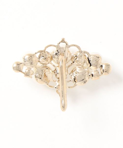 Cupid Heart（キューピッドハート）の「【Cupid Heart】結婚式アクセサリー ヘアカフ（バレッタ/ヘアクリップ・レディース・ベージュ・MEDIUM）」の4枚目の写真