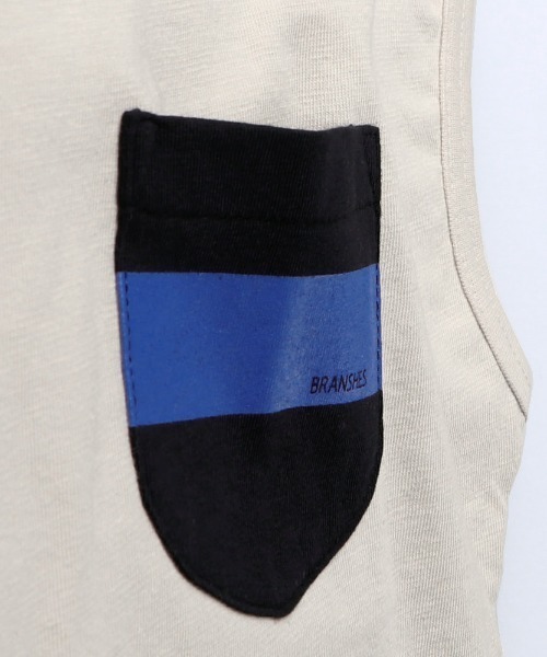 BRANSHES(ブランシェス)の「【プチプラ】ポケット付き袖Tシャツ(Tシャツ/カットソー・キッズ・ベージュ/カーキオリーブ・90cm/100cm/110cm/120cm/130cm/140cm/150cm)」の6枚目の写真