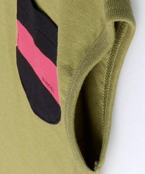 BRANSHES(ブランシェス)の「【プチプラ】ポケット付き袖Tシャツ(Tシャツ/カットソー・キッズ・ベージュ/カーキオリーブ・90cm/100cm/110cm/120cm/130cm/140cm/150cm)」の5枚目の写真