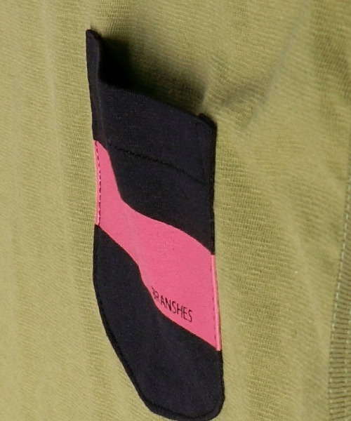 BRANSHES(ブランシェス)の「【プチプラ】ポケット付き袖Tシャツ(Tシャツ/カットソー・キッズ・ベージュ/カーキオリーブ・90cm/100cm/110cm/120cm/130cm/140cm/150cm)」の3枚目の写真