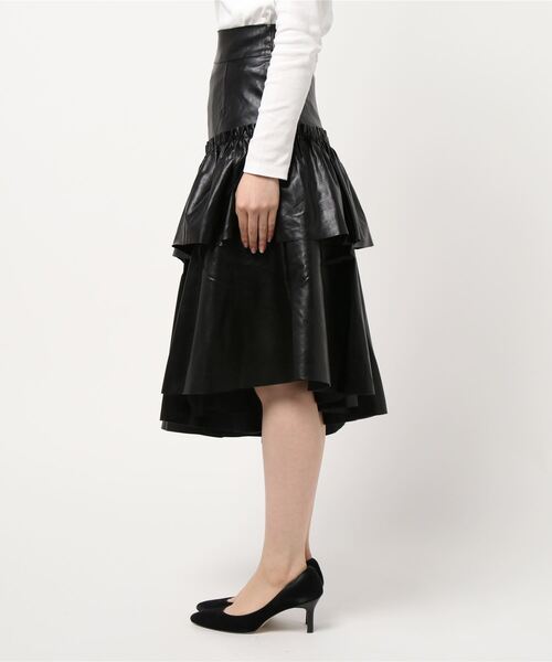 Narcissus（ナルシス）の「【Narcissus】フリルレザースカート（スカート・レディース・ブラック/レッド・FREE）」の11枚目の写真