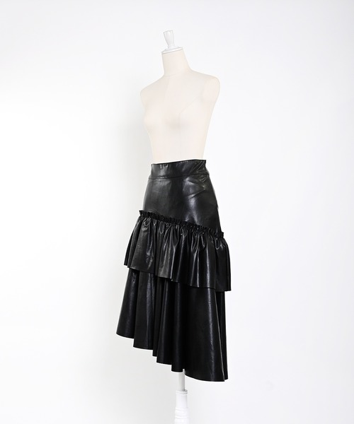 Narcissus（ナルシス）の「【Narcissus】フリルレザースカート（スカート・レディース・ブラック/レッド・FREE）」の14枚目の写真