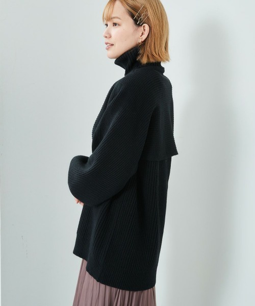 cepo（セポ）の「ニットベスト+タートルニットアンサンブル（ニット/セーター・レディース・グレー/ピンク/ミント/ブラック・M）」の20枚目の写真