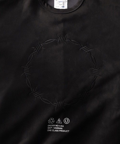 SHAREEF（シャリーフ）の「"BARBED WIRE" MICRO SUEDE SWEAT（スウェット・メンズ・ブラック/バーガンディー/グレー・2/1/3）」の7枚目の写真