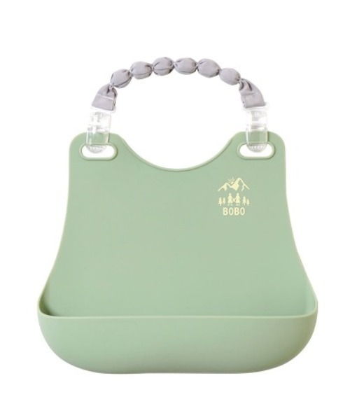 BOBO（ボボ）の「【BOBO(ボボ)】シリコンビブ（マグ/哺乳瓶/お食事グッズ・キッズ・テラコッタ/ライトカーキ・ONE SIZE）」の5枚目の写真