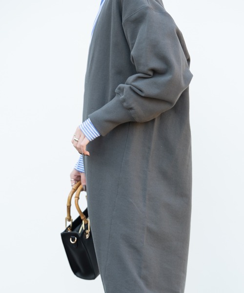 Aunt Marie's（アントマリーズ）の「深Vネックスウェットワンピ / AUNT MARIE'S（ワンピース・レディース・チャコールグレー/ブラック/アイボリー・FREE）」の14枚目の写真