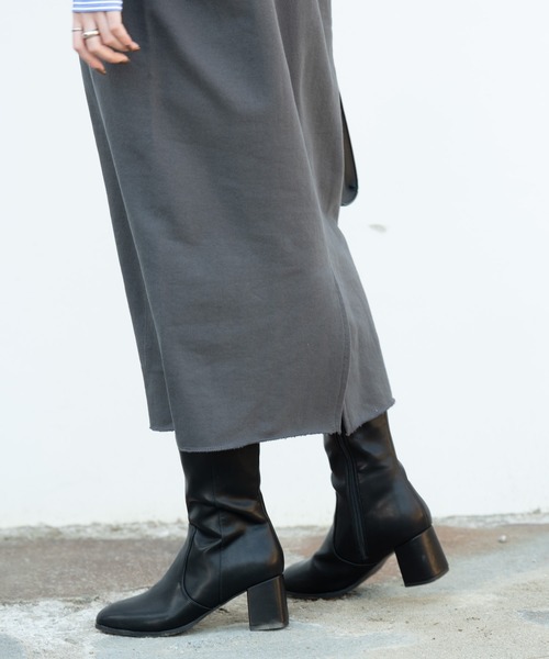 Aunt Marie's（アントマリーズ）の「深Vネックスウェットワンピ / AUNT MARIE'S（ワンピース・レディース・チャコールグレー/ブラック/アイボリー・FREE）」の16枚目の写真