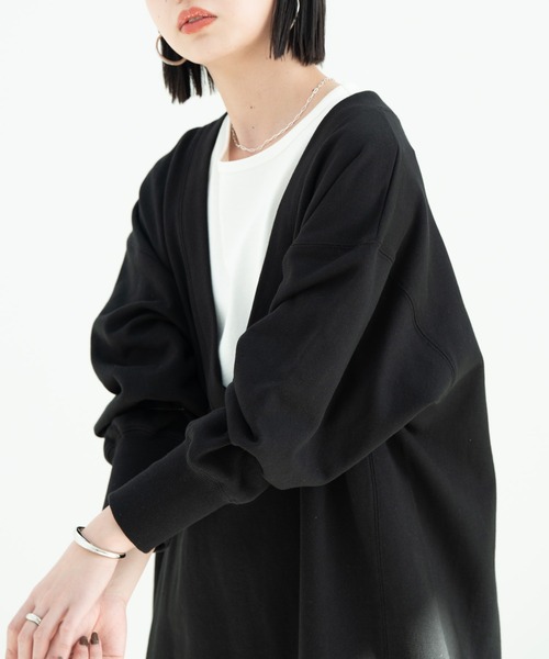 Aunt Marie's（アントマリーズ）の「深Vネックスウェットワンピ / AUNT MARIE'S（ワンピース・レディース・チャコールグレー/ブラック/アイボリー・FREE）」の22枚目の写真