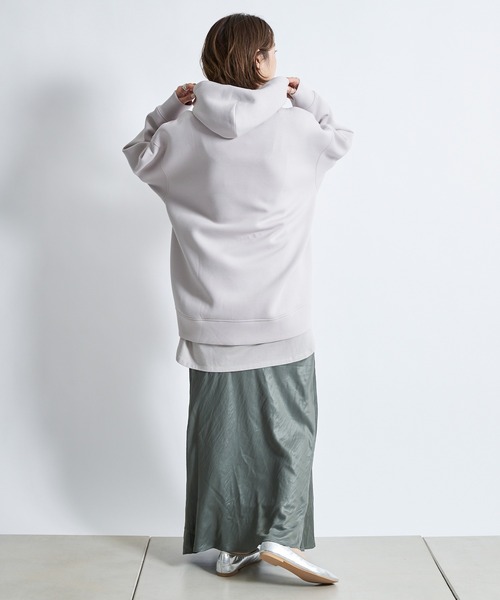 DouDou（ドゥドゥ）の「サイドジップダンボールパーカー（パーカー・レディース・オフホワイト/グレイッシュベージュ/スカイブルー・FREE）」の19枚目の写真