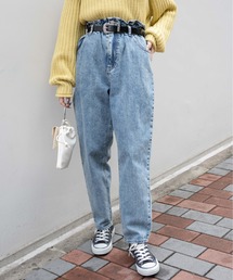 WEGO | WEGO/【S～Lサイズ】ハイウエストペーパーバックマムパンツ(デニムパンツ)
