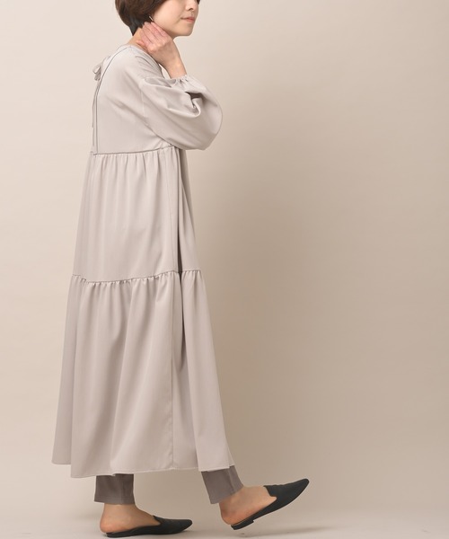 rps（アールピーエス）の「パイピング配色ワンピース（ワンピース・レディース・ネイビー/グリーン/グレイッシュベージュ・M）」の16枚目の写真