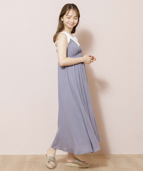 flower（フラワー）の「レースペタルワンピース（ワンピース・レディース・ホワイト/ブラウン/ベージュ/ブルー・FREE）」の4枚目の写真