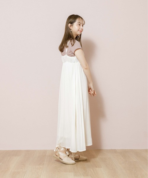 flower（フラワー）の「レースペタルワンピース（ワンピース・レディース・ホワイト/ブラウン/ベージュ/ブルー・FREE）」の5枚目の写真