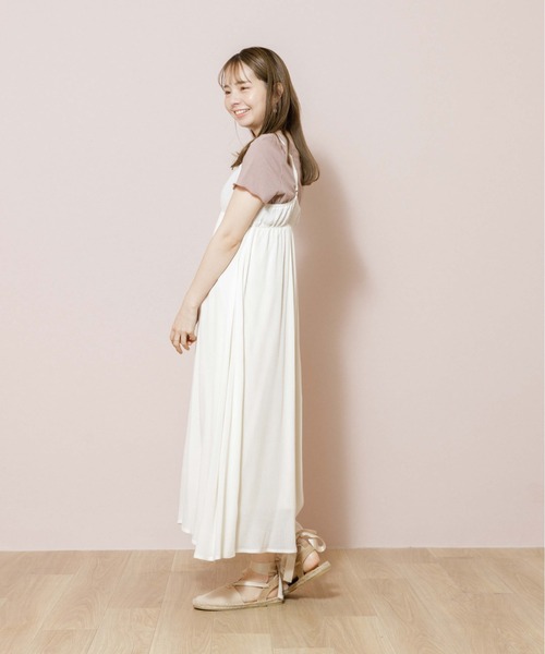 flower（フラワー）の「レースペタルワンピース（ワンピース・レディース・ホワイト/ブラウン/ベージュ/ブルー・FREE）」の6枚目の写真