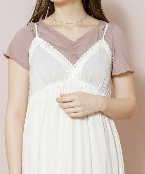 flower（フラワー）の「レースペタルワンピース（ワンピース・レディース・ホワイト/ブラウン/ベージュ/ブルー・FREE）」の9枚目の写真