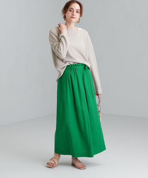 green label relaxing(グリーンレーベルリラクシング)の「CFC Li/Ry ドロスト タイト スカート(スカート・レディース・ブラック/オレンジ/ナチュラル/ケリー・38/36)」の18枚目の写真