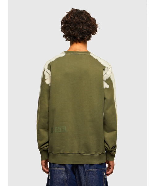 DIESEL（ディーゼル）の「メンズ スウェット トレーナー ブリーチ加工
