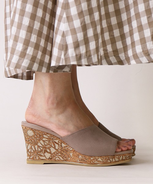 【新品】DIANAデニムウェッジミュール 美品】DIANA ダイアナ デニム ミュールサンダル レトロ 2024SS