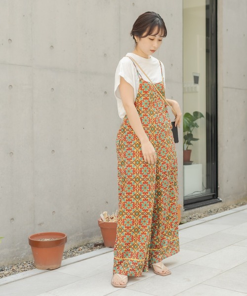 CAPRICIEUX LE'MAGE(カプリシューレマージュ)の「メキシカン柄サロペット(サロペット/オーバーオール・レディース・チャコールグレー/イエロー・FREE)」の11枚目の写真