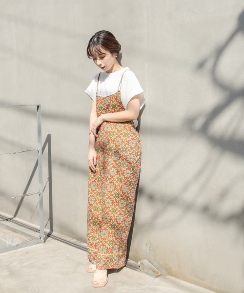 CAPRICIEUX LE'MAGE(カプリシューレマージュ)の「メキシカン柄サロペット(サロペット/オーバーオール・レディース・チャコールグレー/イエロー・FREE)」の12枚目の写真