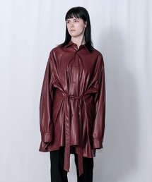 Wizzard ウィザード / SYNTHETIC LEATHER OVER SHIRTS シンセティックレザーオーバーシャツ / WSA21-003L