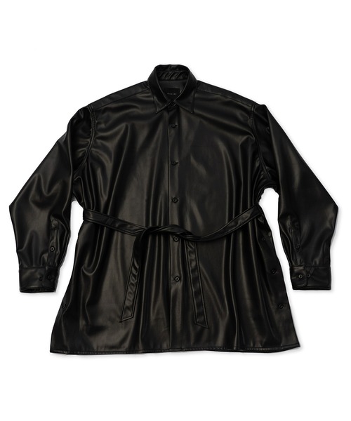 Wizzard(ウィザード)の「Wizzard ウィザード / SYNTHETIC LEATHER OVER SHIRTS シンセティックレザーオーバーシャツ / WSA21-003L(シャツ/ブラウス・メンズ・バーガンディー/ブラック・1/2/3)」の8枚目の写真