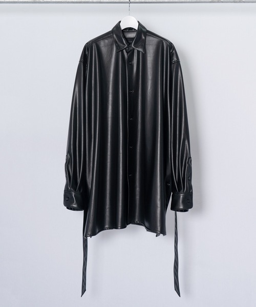 Wizzard(ウィザード)の「Wizzard ウィザード / SYNTHETIC LEATHER OVER SHIRTS シンセティックレザーオーバーシャツ / WSA21-003L(シャツ/ブラウス・メンズ・バーガンディー/ブラック・1/2/3)」の16枚目の写真