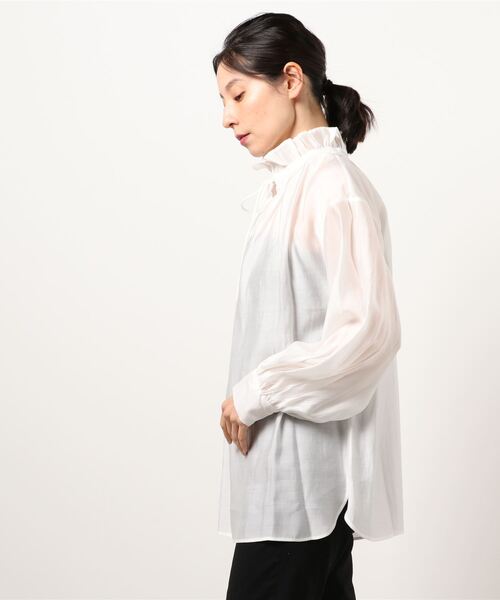 archives(アルシーヴ)の「【限定item】フリルネックシアーブラウス(シャツ/ブラウス・レディース・オフホワイト/ブルー/ブラック・MEDIUM)」の14枚目の写真